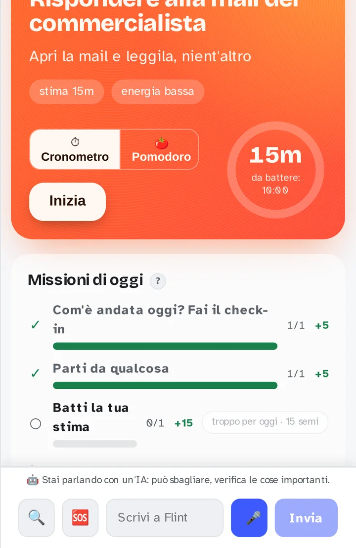 Le missioni di oggi, con i punti guadagnati anche solo cominciando